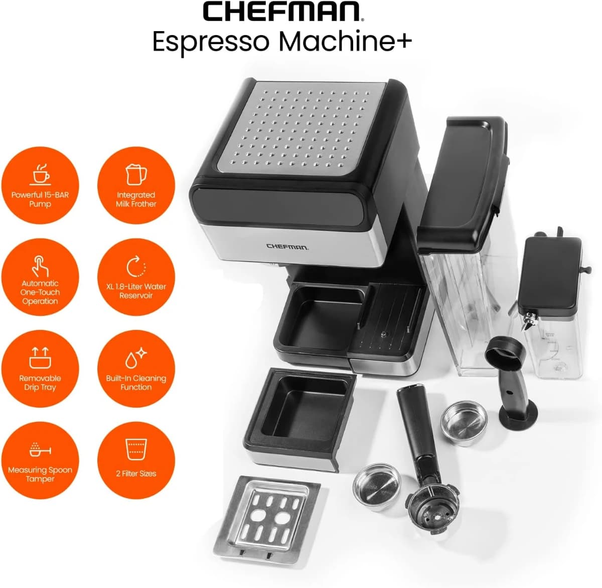 Chefman - Máquina de café espresso  - Imagen 2