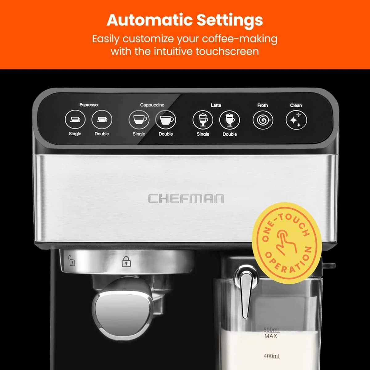 Chefman - Máquina de café espresso  - Imagen 5