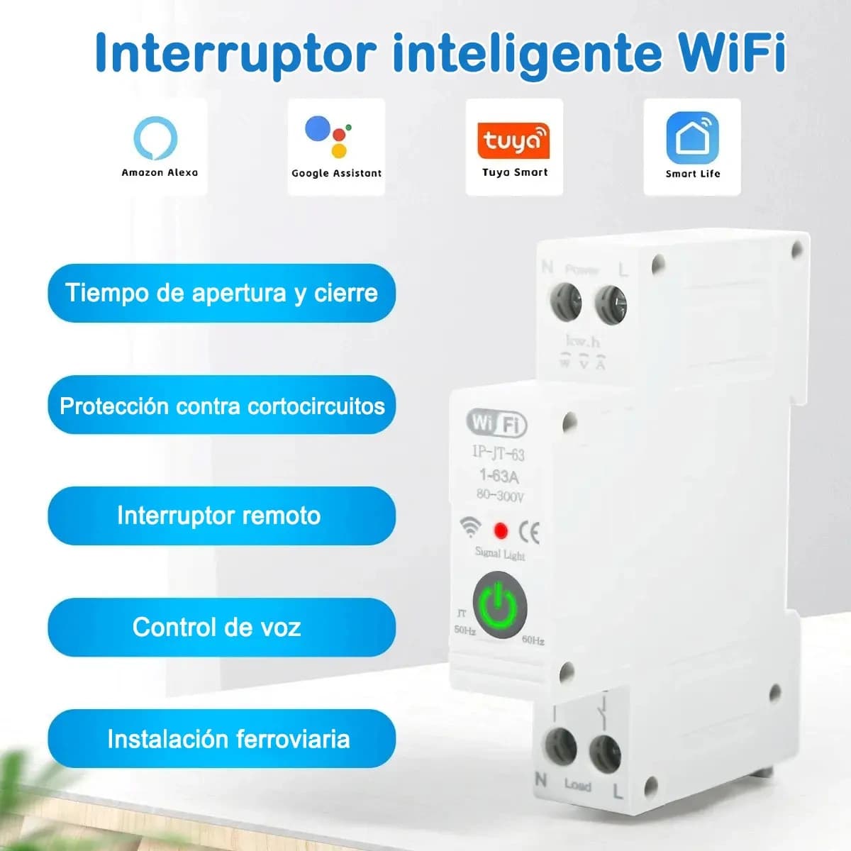 ¡Controla tu hogar! Disyuntor Inteligente Wi-Fi para Alexa/Google.