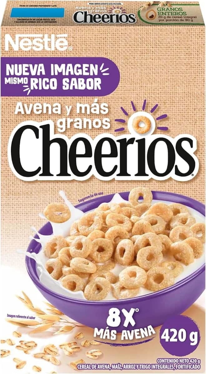 Cereal Nestlé Cheerios Aritos de Avena y Más Granos Caja de 420g comprando 3 - Imagen 3