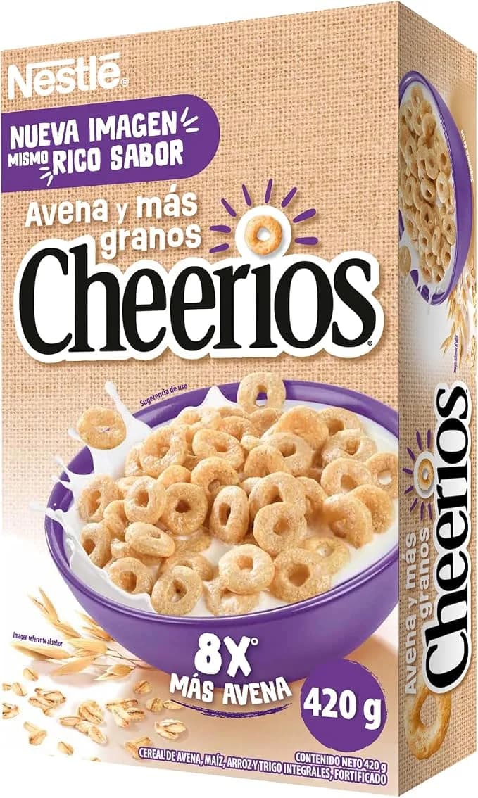 Cereal Nestlé Cheerios Aritos de Avena y Más Granos Caja de 420g comprando 3 - Imagen 4