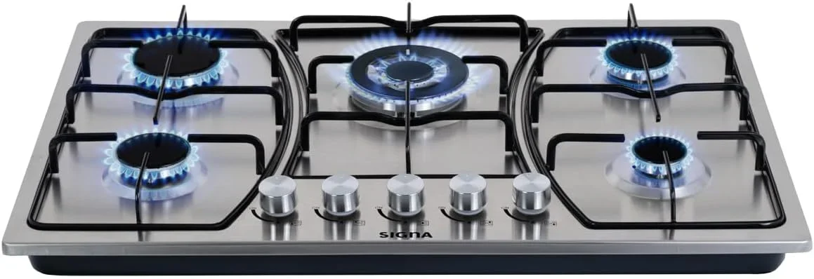 SELECTSHOP Parrilla De Gas 5 Quemadores De Acero Inoxidable  - Imagen 1