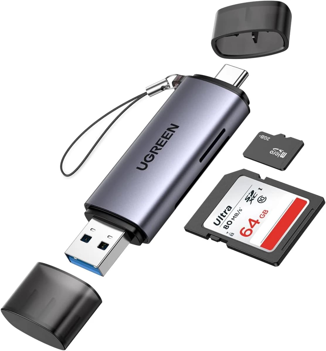 UGREEN Lector de Tarjetas USB C OTG 5Gbps Compatible con TF, - Imagen 1