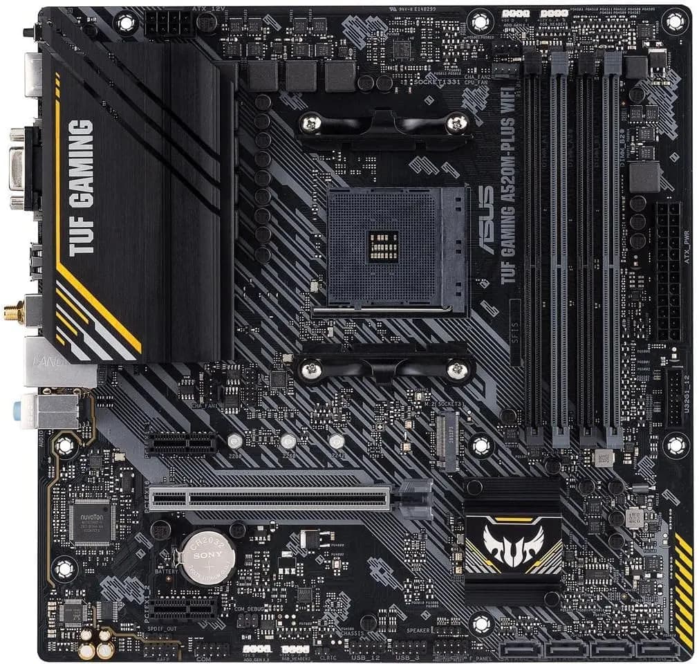 ASUS Tarjeta Madre AMD A520 TUF Gaming A520M-Plus WiFi, Ryze - Imagen 2