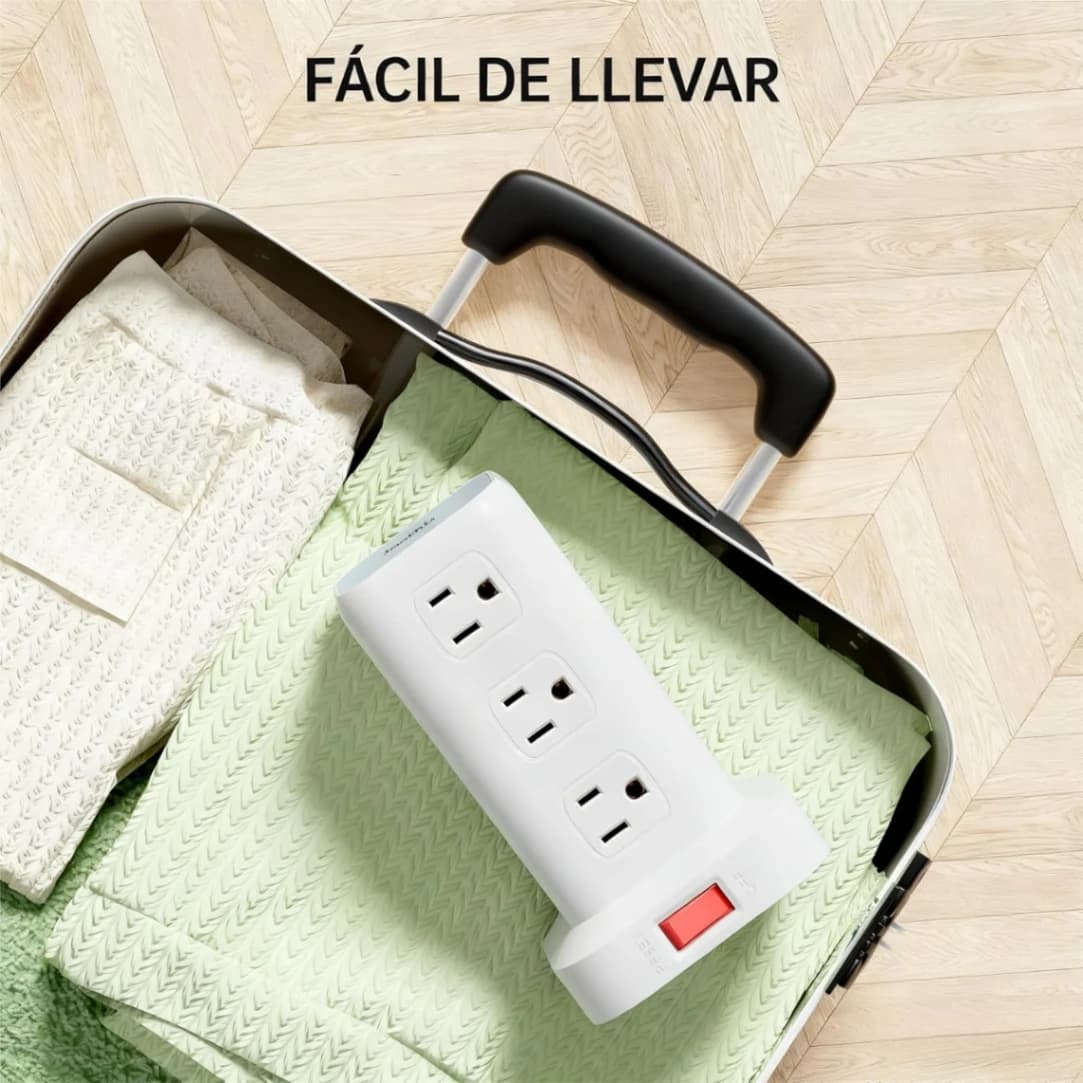 SMALLRT Regleta Torre Multicontacto, Extension Electrica USB - Imagen 4