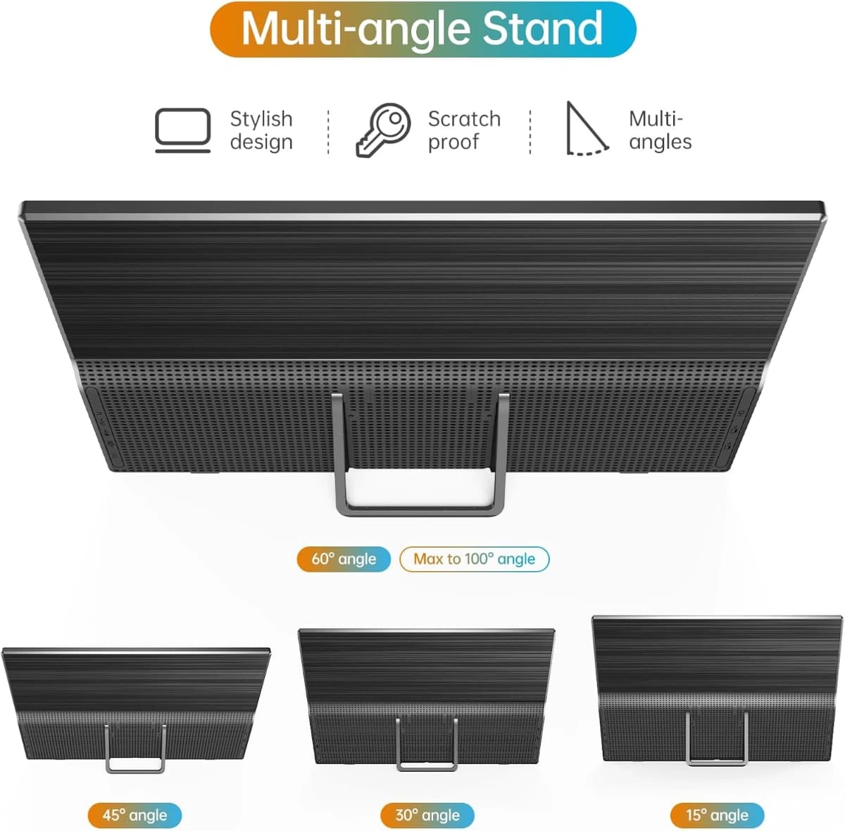 Monitor portátil de 15.6 pulgadas 1080P USB-C HDMI ultradelg - Imagen 3