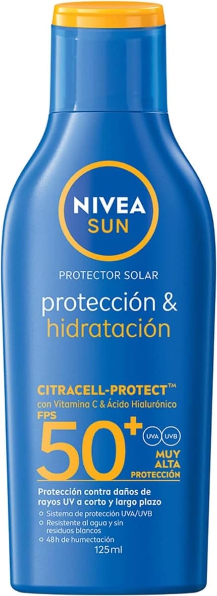 ¡NIVEA SUN Fps50+ 125ml! Protección + Hidratación con Vitami