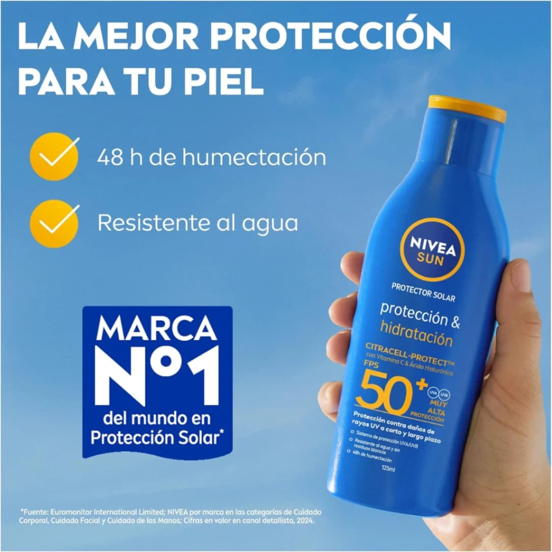 ¡NIVEA SUN Fps50+ 125ml! Protección + Hidratación con Vitami - Imagen 4