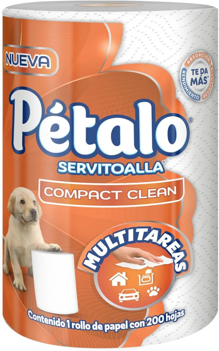Pétalo Compact Clean, Servitoalla, 1 Rollo con 200 Hojas, Mu