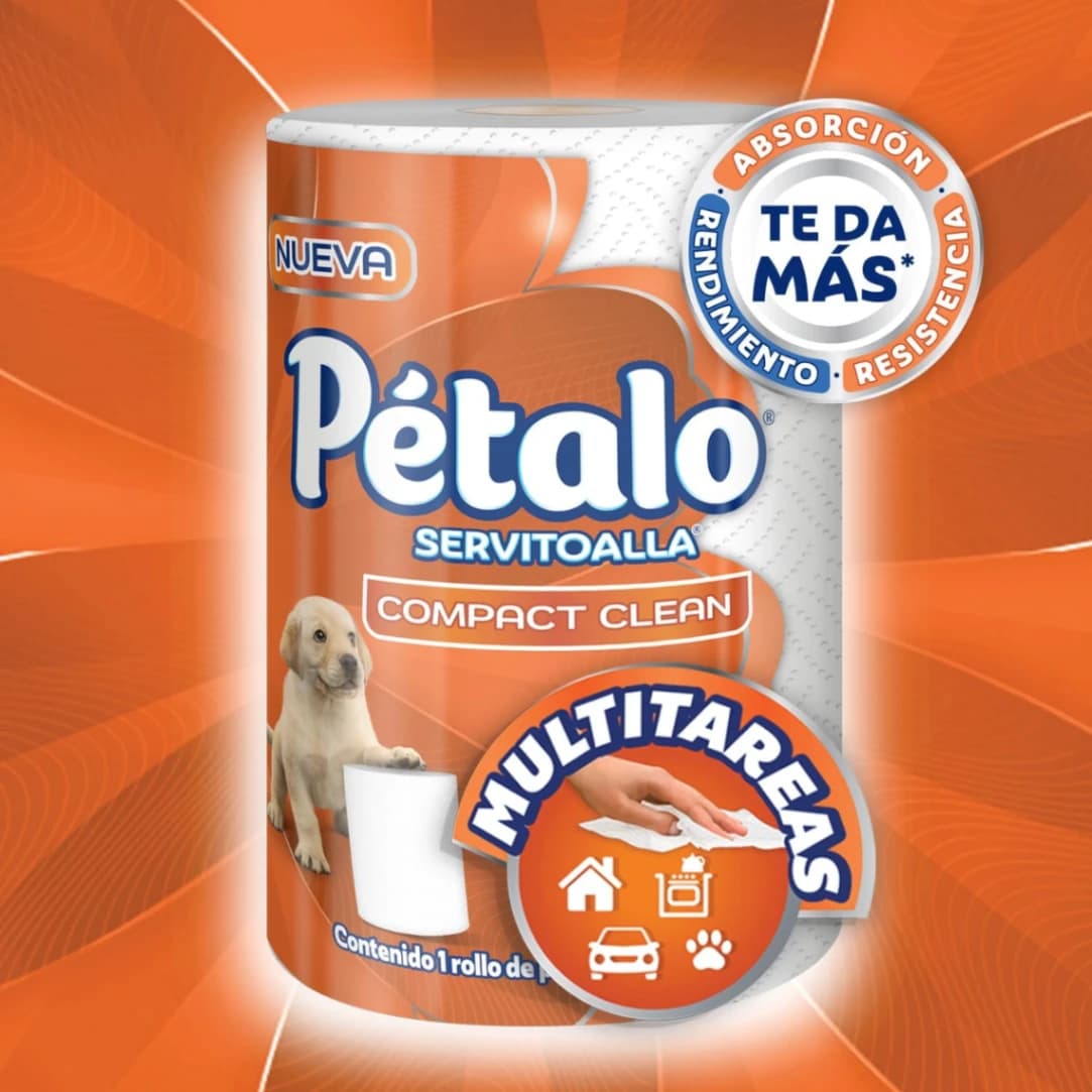 Pétalo Compact Clean, Servitoalla, 1 Rollo con 200 Hojas, Mu - Imagen 2
