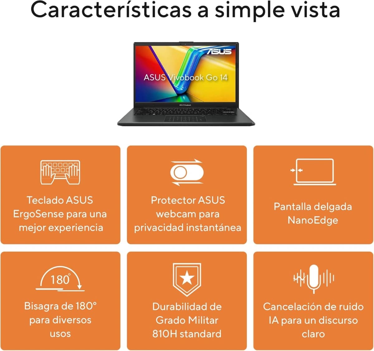 ASUS Laptop Vivobook Go 14 2025/14" FHD/AMD Ryzen 3 7320U/8G - Imagen 5