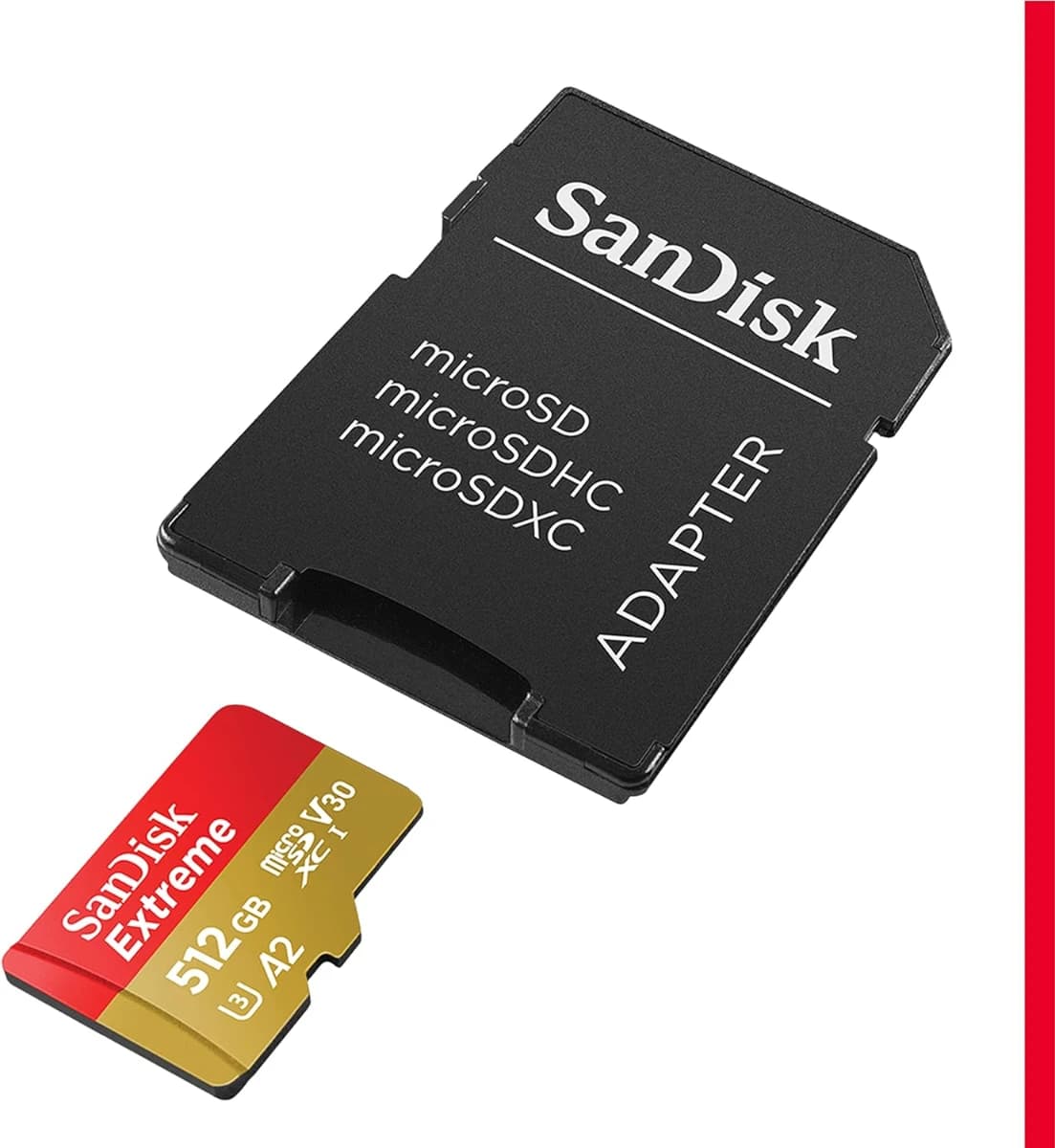 SanDisk 512GB Extreme microSDXC UHS-I Memory Card with Adapt - Imagen 2