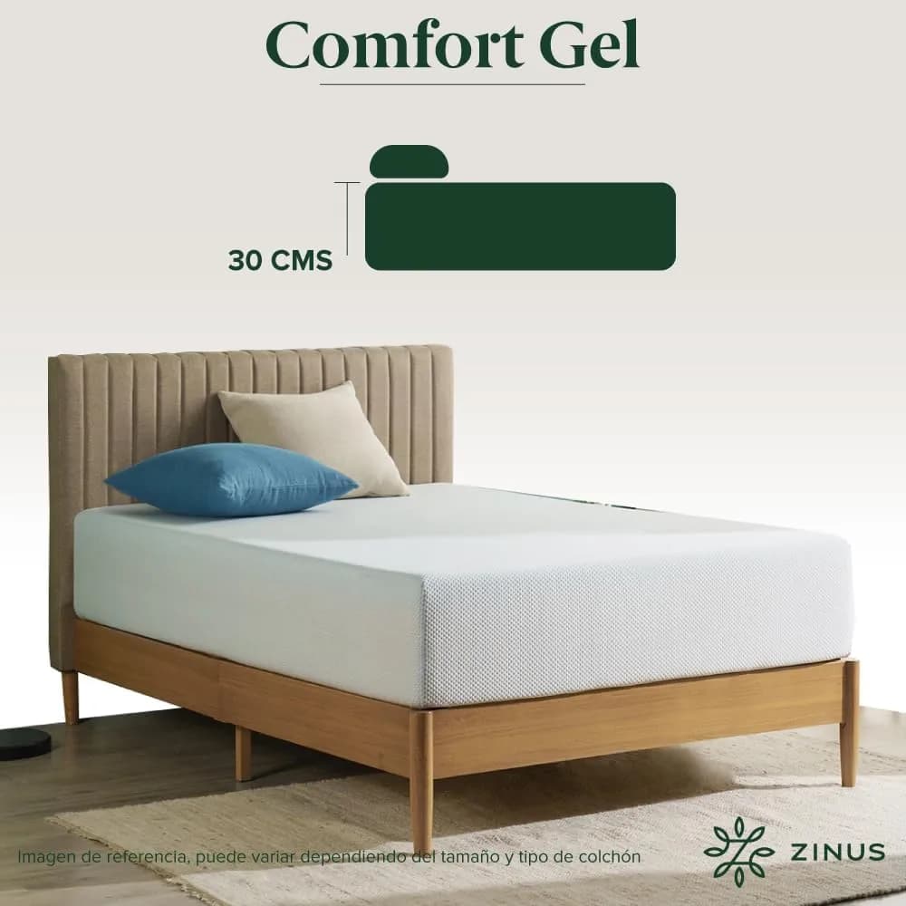 ¡Colchón Matrimonial Zinus Comfort Memory Foam con Gel! 30cm - Imagen 5