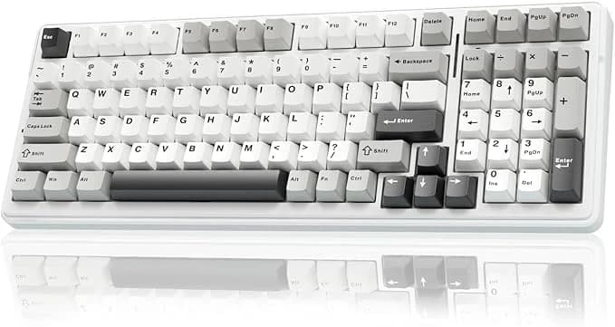 AULA F99 Teclado mecánico inalámbrico, triple modo BT5.0/2.4GHz/USB-C