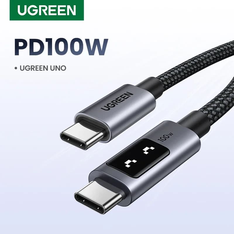 UGREEN UNO PD100W Cable USB-C: Carga Rápida iPhone 17/16/15. Tipo C a C. ¡Aprovecha!