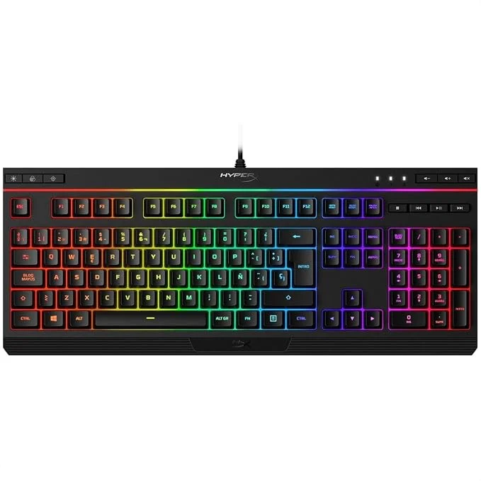 HyperX Teclado Gaming Alloy Core RGB, de Membrana, con Cable, retroiluminación LED RGB - Imagen 1