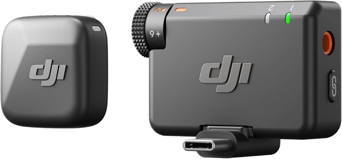 DJI Mic Mini (1 TX + 1 RX), micrófono inalámbrico, superligero, Audio de Alta Calidad