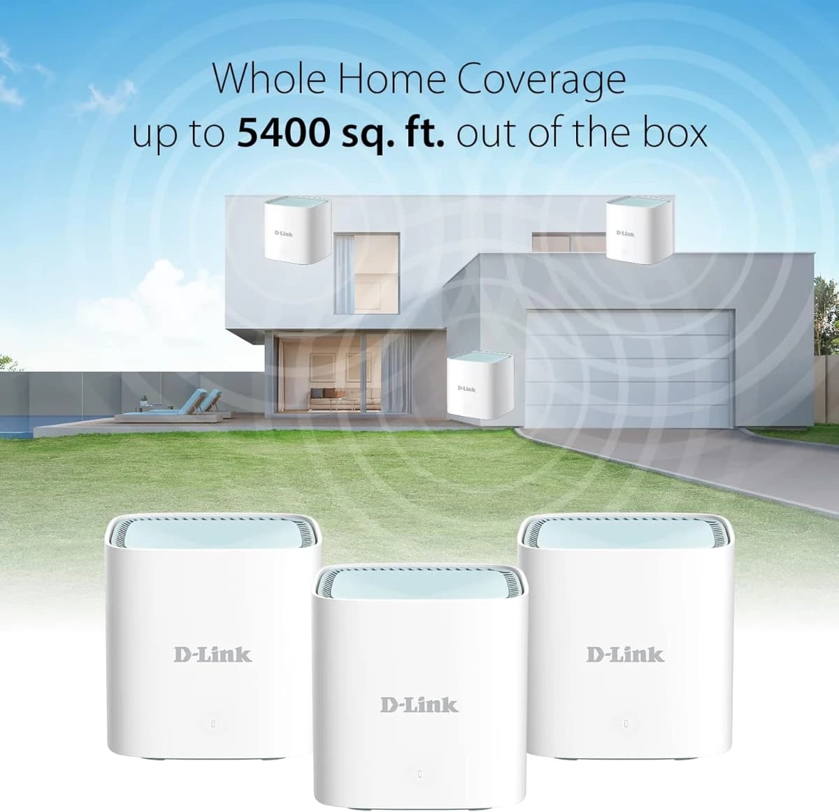 D-Link Sistema Mesh WiFi 6 Eagle Pro AI (Paquete de 3) Compatible con Alexa y Google - Imagen 2