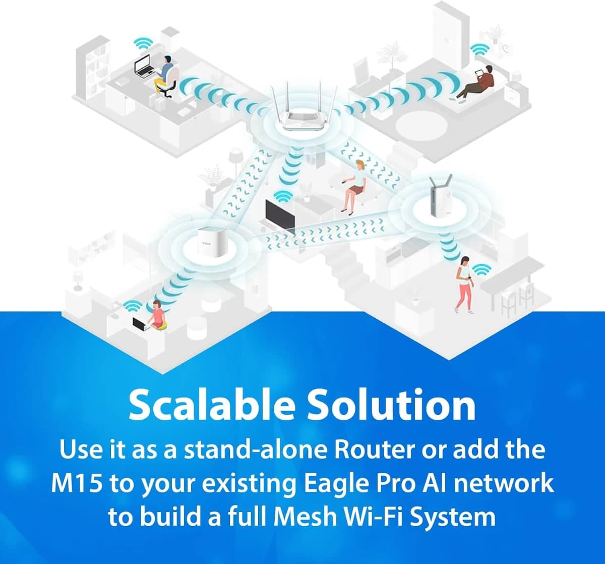 D-Link Sistema Mesh WiFi 6 Eagle Pro AI (Paquete de 3) Compatible con Alexa y Google - Imagen 4