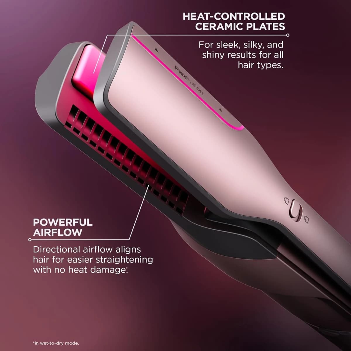 Shark FlexFusion, Alaciadora y Secadora de Cabello Potente con Cepillo de Aire, Estilizador Cerámico - Imagen 5