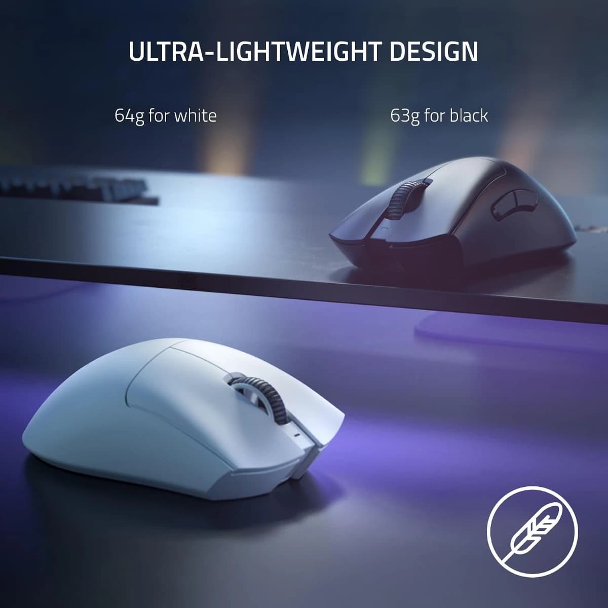 Razer DeathAdder V3 Pro Mouse Inalámbrico para Juegos: 64g Ultra Ligero - Imagen 4