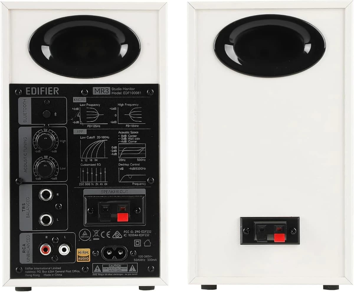 Edifier MR3 Bluetooth Powered Studio Monitor Speakers2.0 36 Watts (White) - Imagen 3