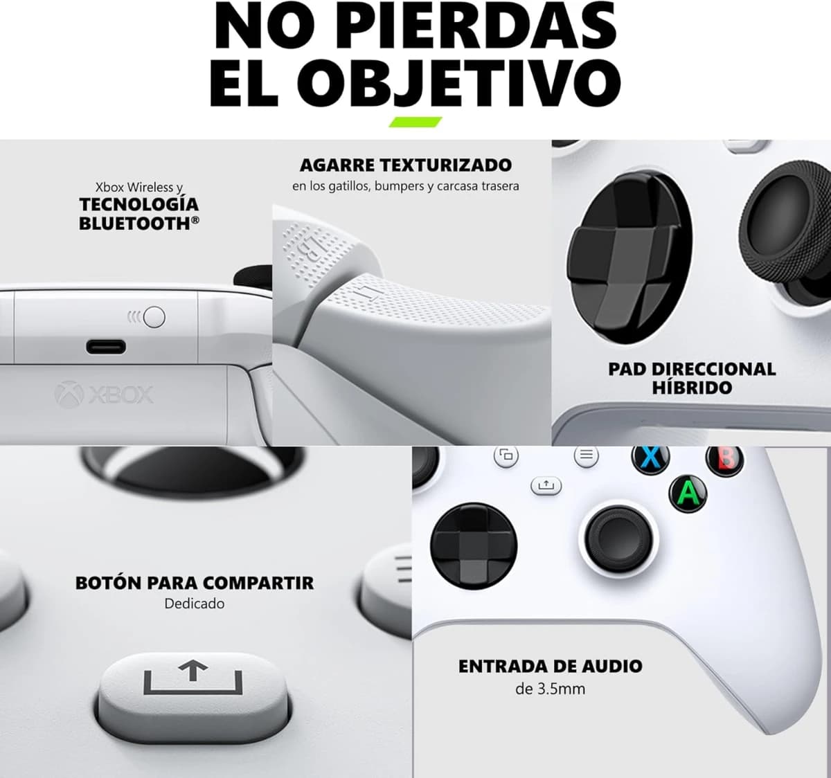 Control inalámbrico – Robot White para Xbox Series X|S, Xbox One, y dispositivos Windows - Imagen 3