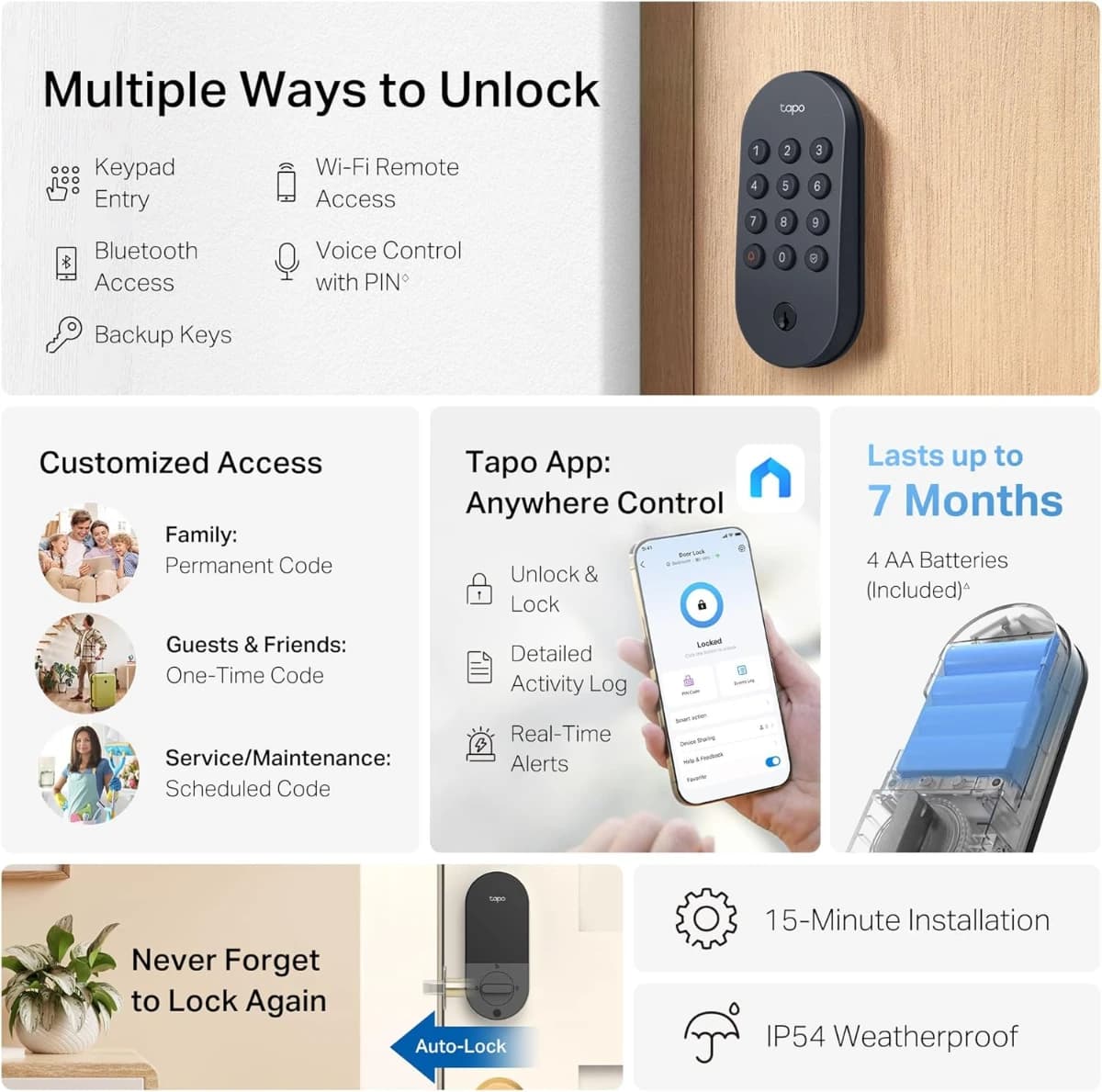 ¡Tapo DL100! Cerradura Inteligente Wi-Fi: ¡Acceso sin llave y control total! - Imagen 2