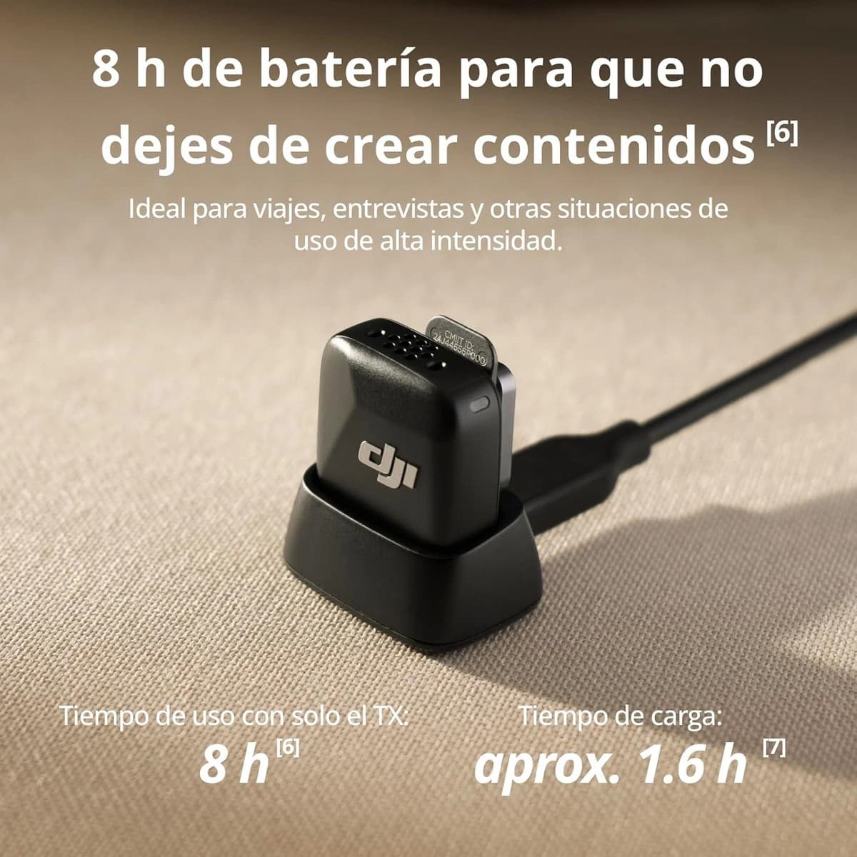 DJI Mic Mini Transmisor Inalámbrico Bluetooth Blanco