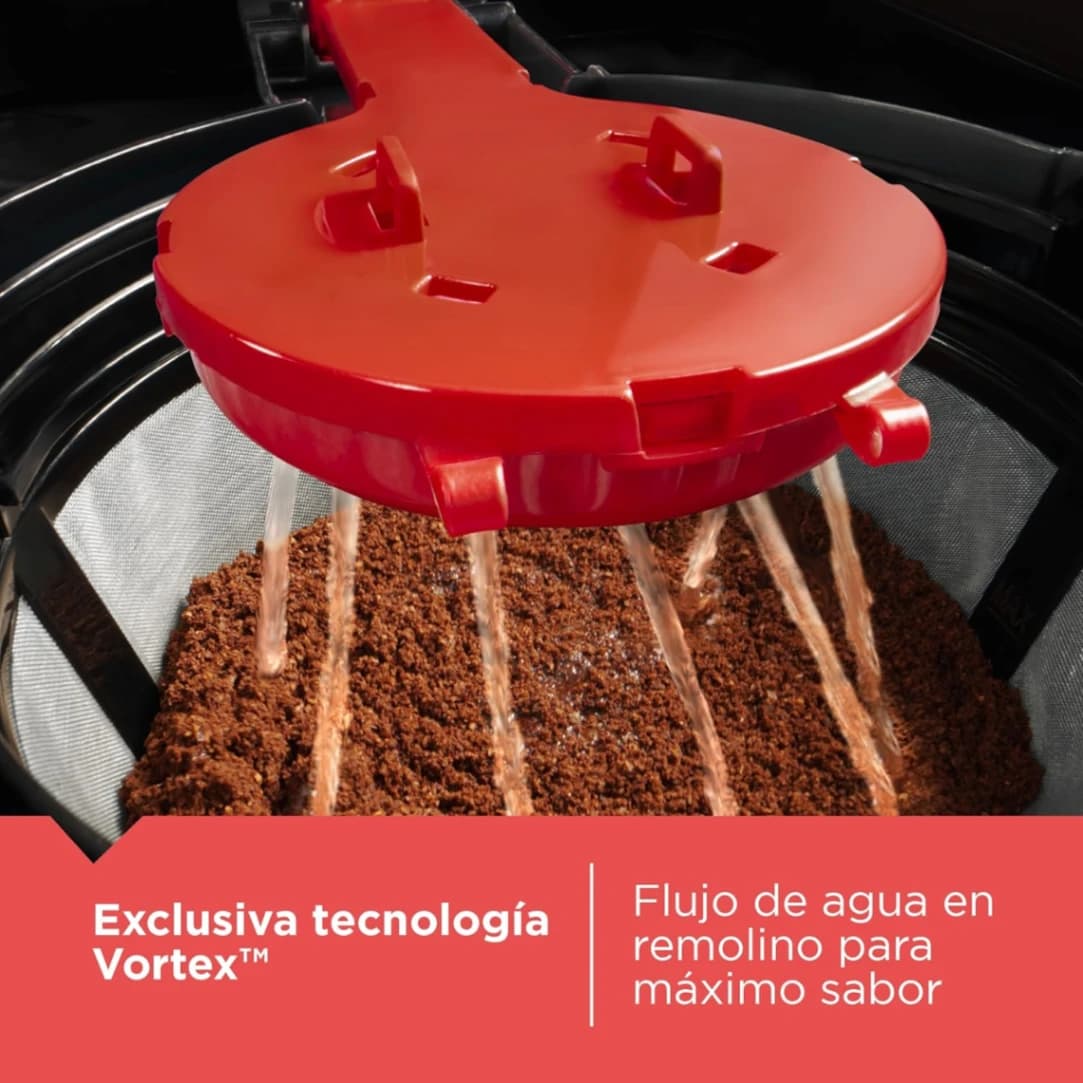 Black+Decker Cafetera con Tecnología Vortex y Filtro Permanente, 12 Tazas, CM0916B - Imagen 3