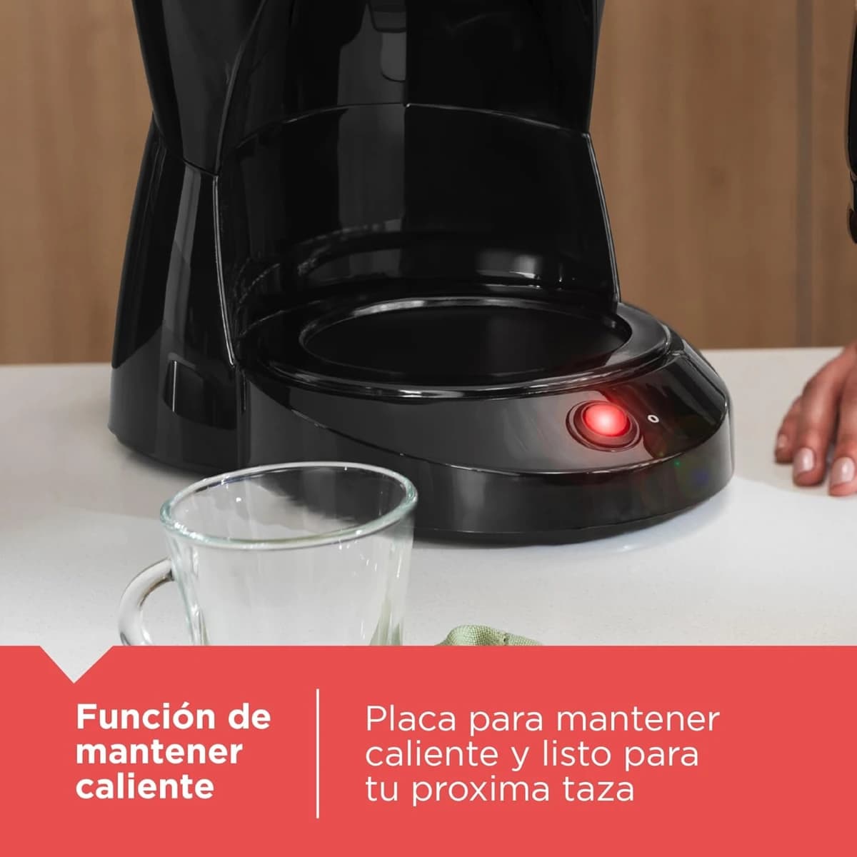 Black+Decker Cafetera con Tecnología Vortex y Filtro Permanente, 12 Tazas, CM0916B - Imagen 4