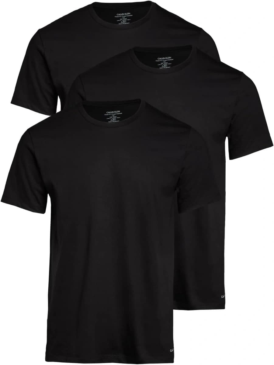 Calvin Klein Playera clásica de algodón con Cuello Redondo para Hombre