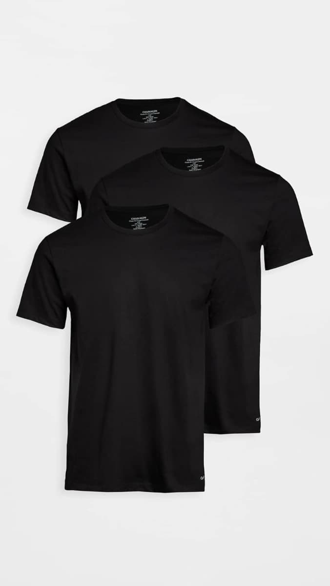 Calvin Klein Playera clásica de algodón con Cuello Redondo para Hombre - Imagen 3