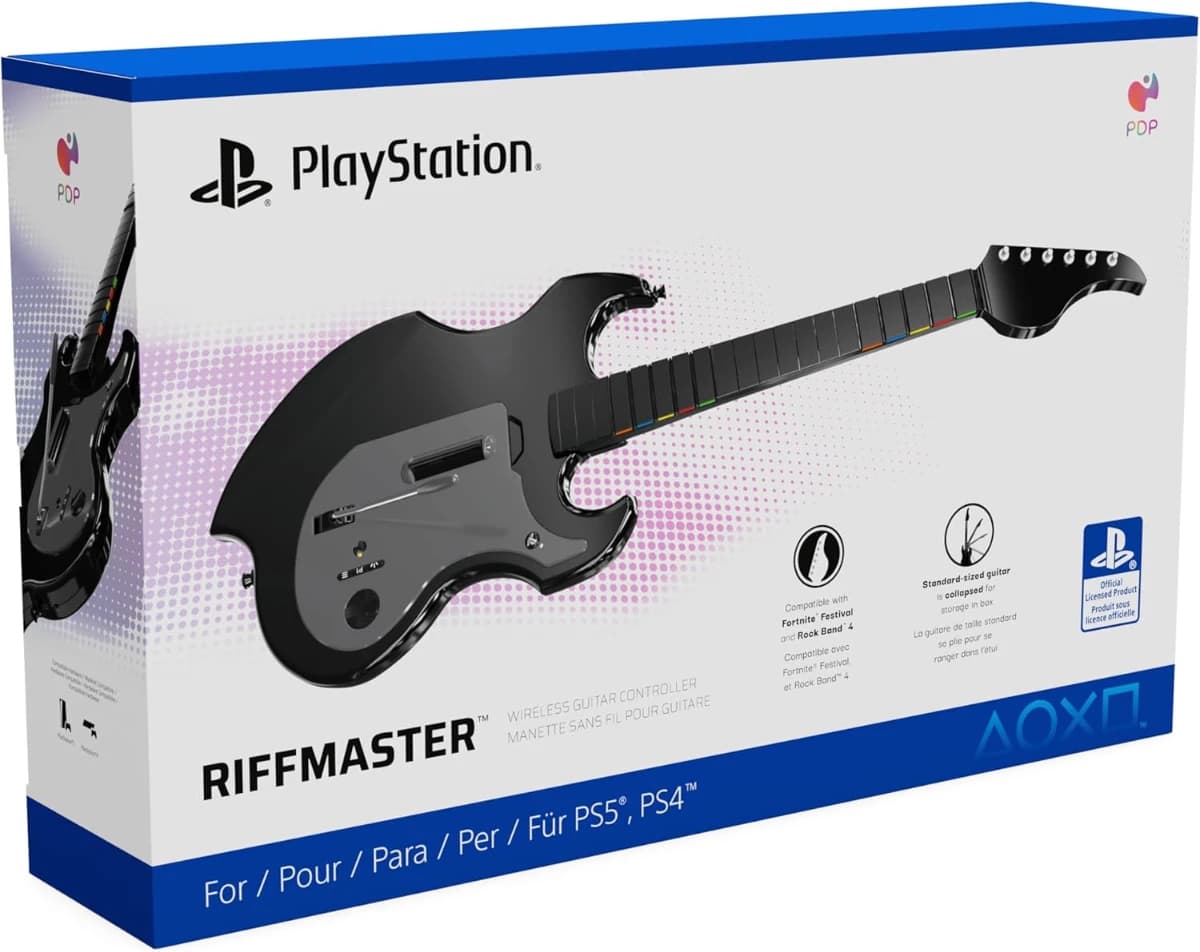 ¡Domina Rock Band 4! Guitarra Inalámbrica PDP RIFFMASTER PS5/PS4 – ¡Oferta Única!