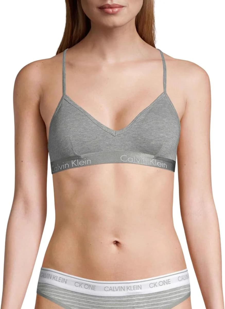Calvin Klein Bralette de algodón Ligeramente Forrado. Sujetador para Mujer