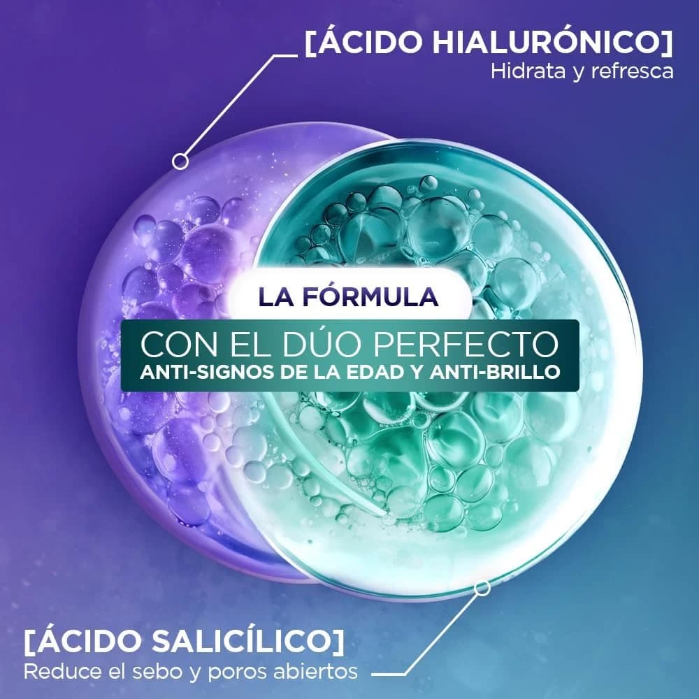 L'Oreal Paris Revitalift Ácido Hialurónico Gel de Limpieza Profunda Anti Brillo, con Ácido Salicílic - Imagen 2