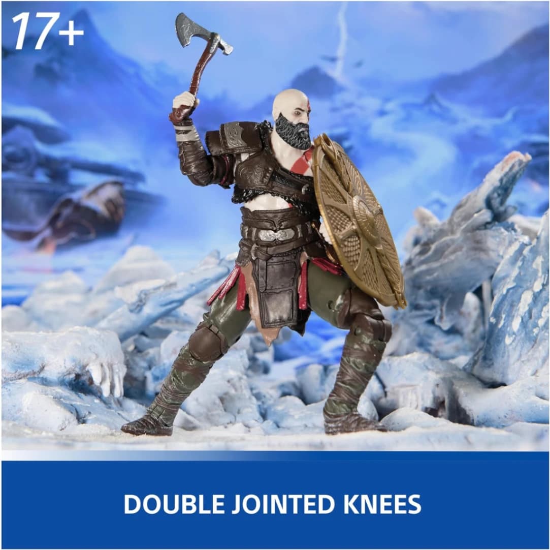 PlayStation God of War Ragnarök, Figura de acción de Kratos de 15 cm con 5 Accesorios - Imagen 4