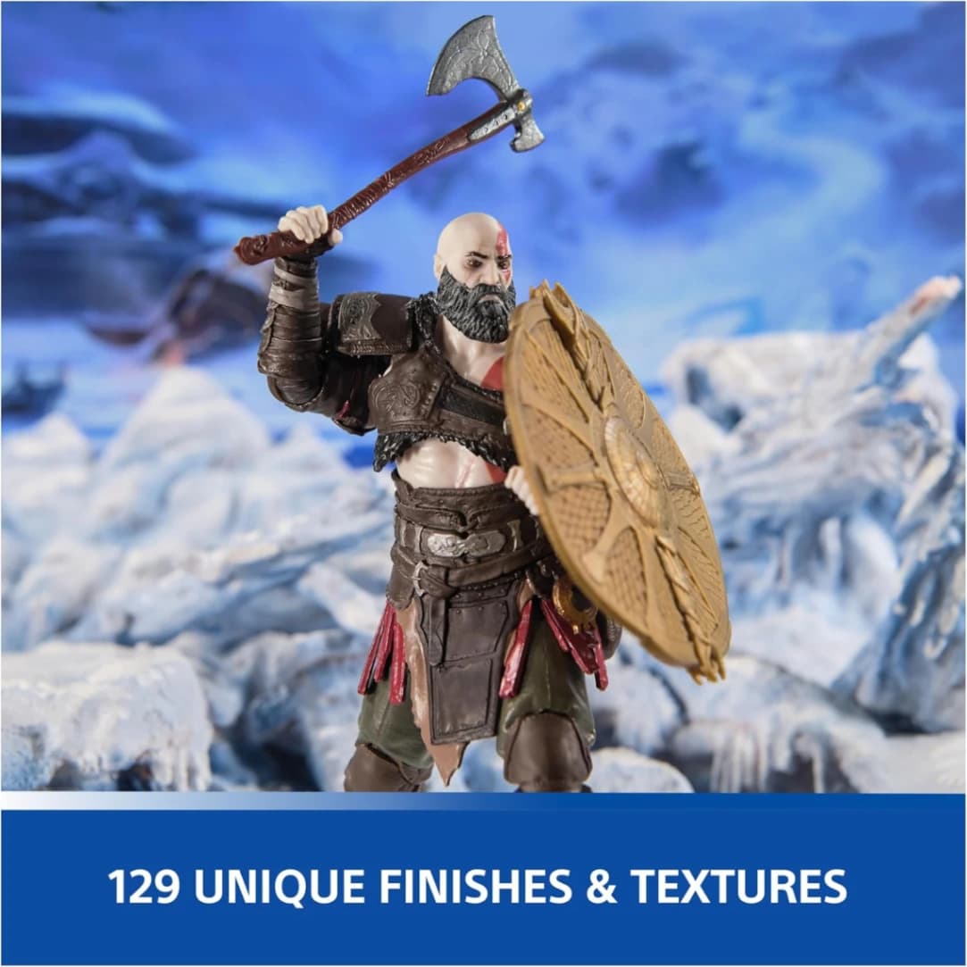 PlayStation God of War Ragnarök, Figura de acción de Kratos de 15 cm con 5 Accesorios - Imagen 5