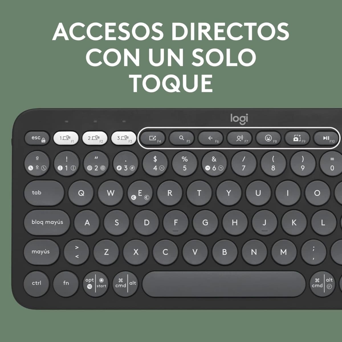 Logitech Pebble Keys 2 K380s: Teclado Bluetooth Multidispositivo Estilizado. ¡Oferta Imperdible! - Imagen 3