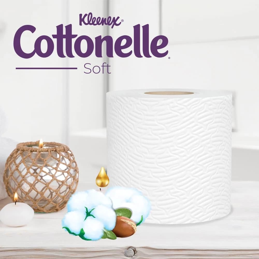 Kleenex Cottonelle Soft, Papel Higiénico, Paquete con 24 Rol - Imagen 5