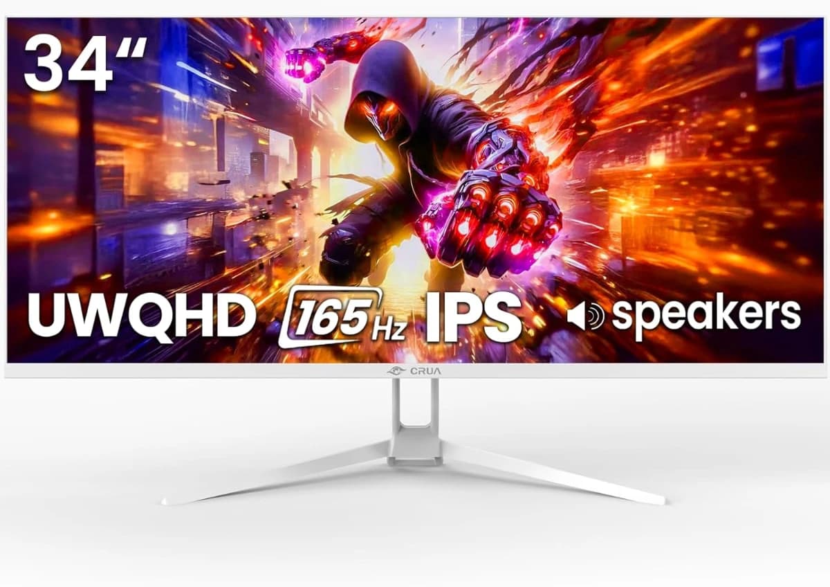 ¡Monitor CRUA 34" Curvo WQHD 165Hz! - Imagen 1