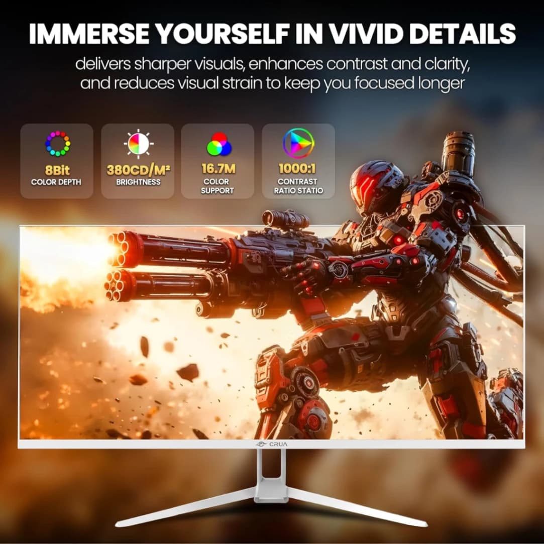 ¡Monitor CRUA 34" Curvo WQHD 165Hz! - Imagen 3